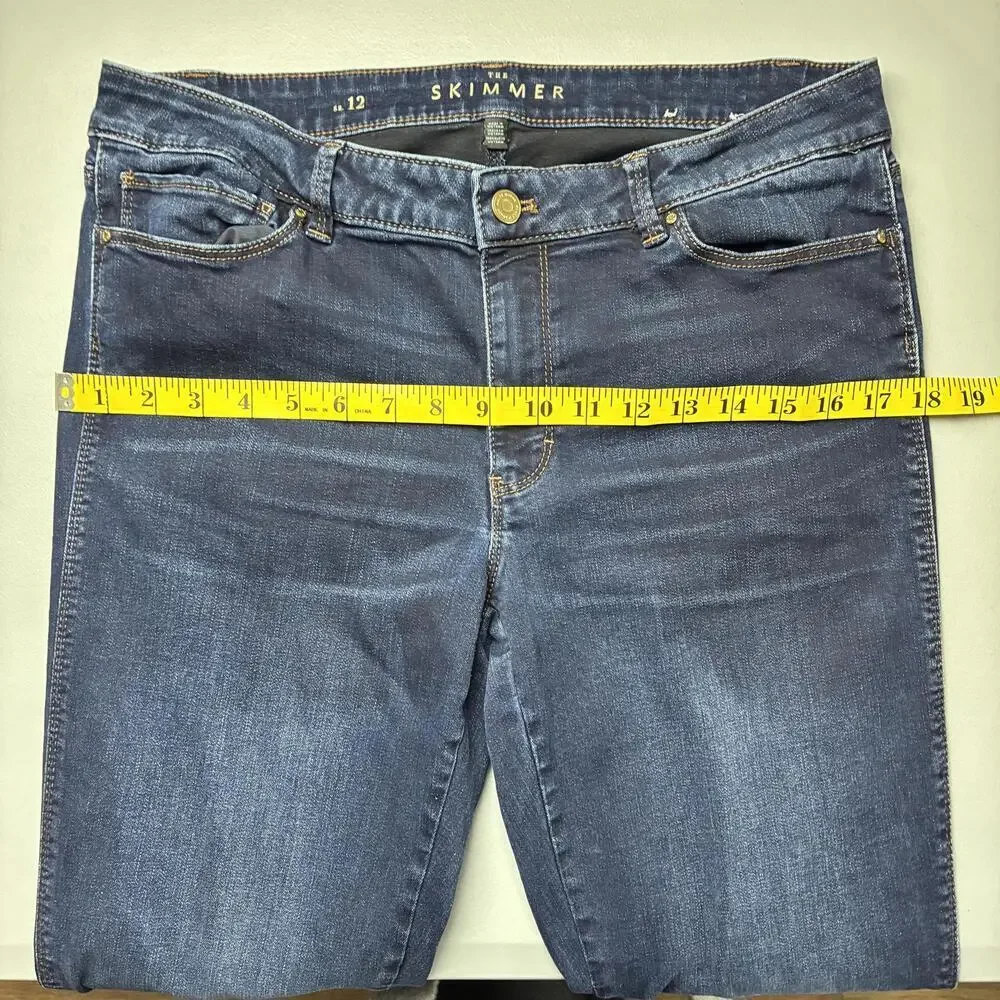 Chico's The Skimmer Women's Skinny Jeans Size 12 Dark Wash